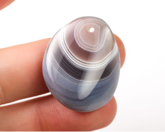 Agat z Botswany wiercony 2mm