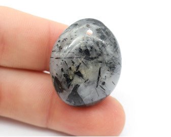 Kwarc z Turmalinem wiercony 2mm