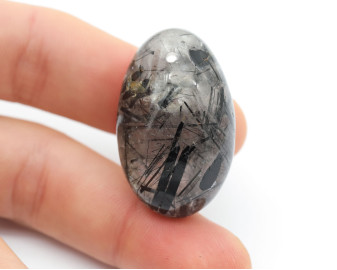 Kwarc z Turmalinem wiercony 2mm