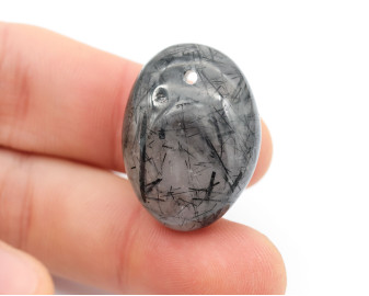 Kwarc z Turmalinem wiercony 2mm