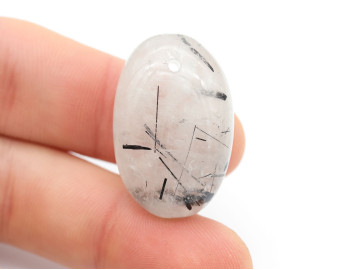 Kwarc z Turmalinem wiercony 2mm