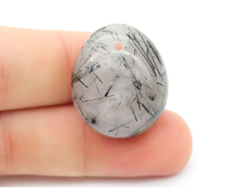 Kwarc z Turmalinem wiercony 2mm