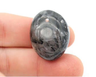 Kwarc z Turmalinem wiercony 2mm