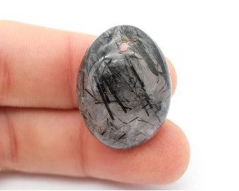 Kwarc z Turmalinem wiercony 2mm