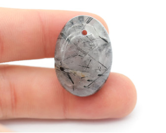 Kwarc z Turmalinem wiercony 2mm