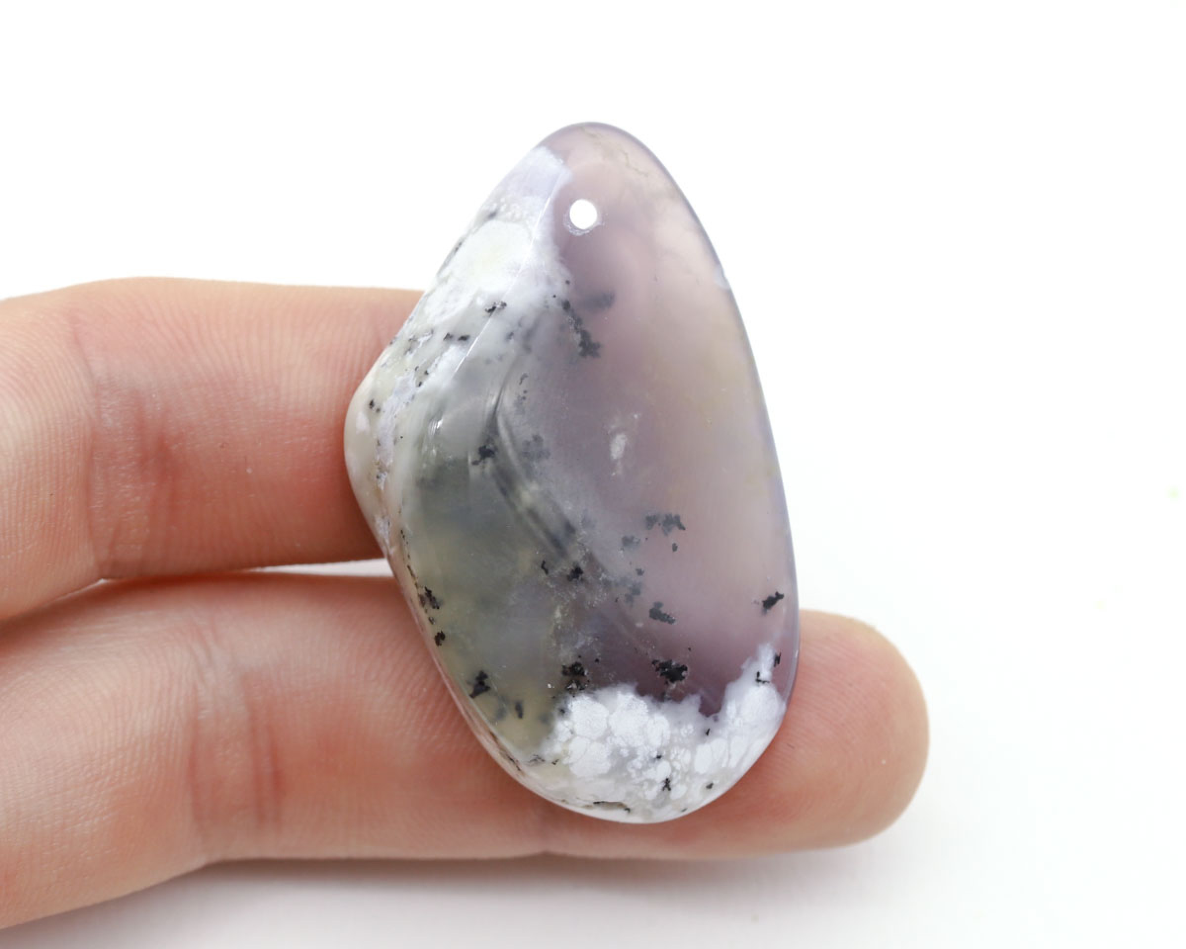 Opal dendrytowy wiercony 2mm