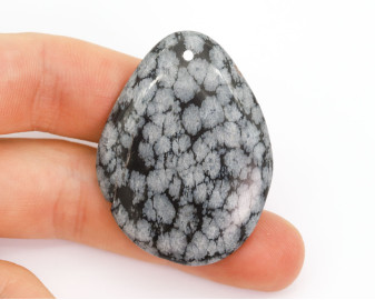 Obsydian Śnieżny wiercony 2mm