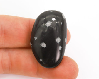 Obsydian Śnieżny wiercony 2mm