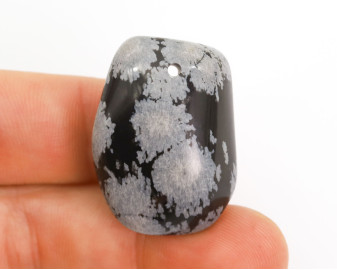 Obsydian Śnieżny wiercony 2mm