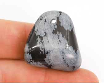 Obsydian Śnieżny wiercony 2mm