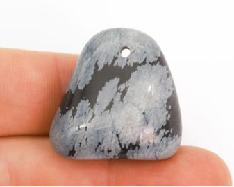 Obsydian Śnieżny wiercony 2mm