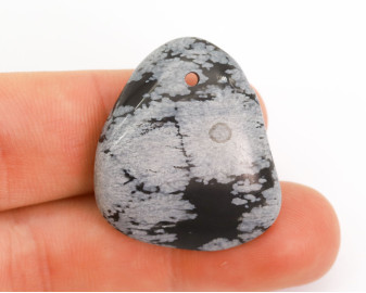 Obsydian Śnieżny wiercony 2mm