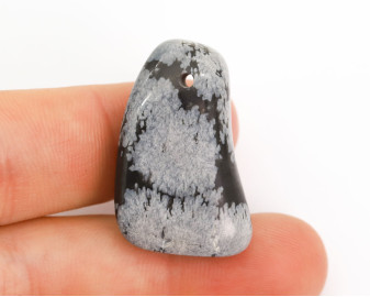 Obsydian Śnieżny wiercony 2mm