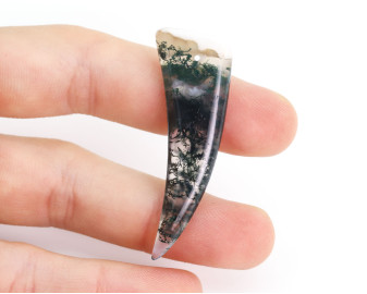 Kieł z Agatu Mszystego wiercony 1,2mm