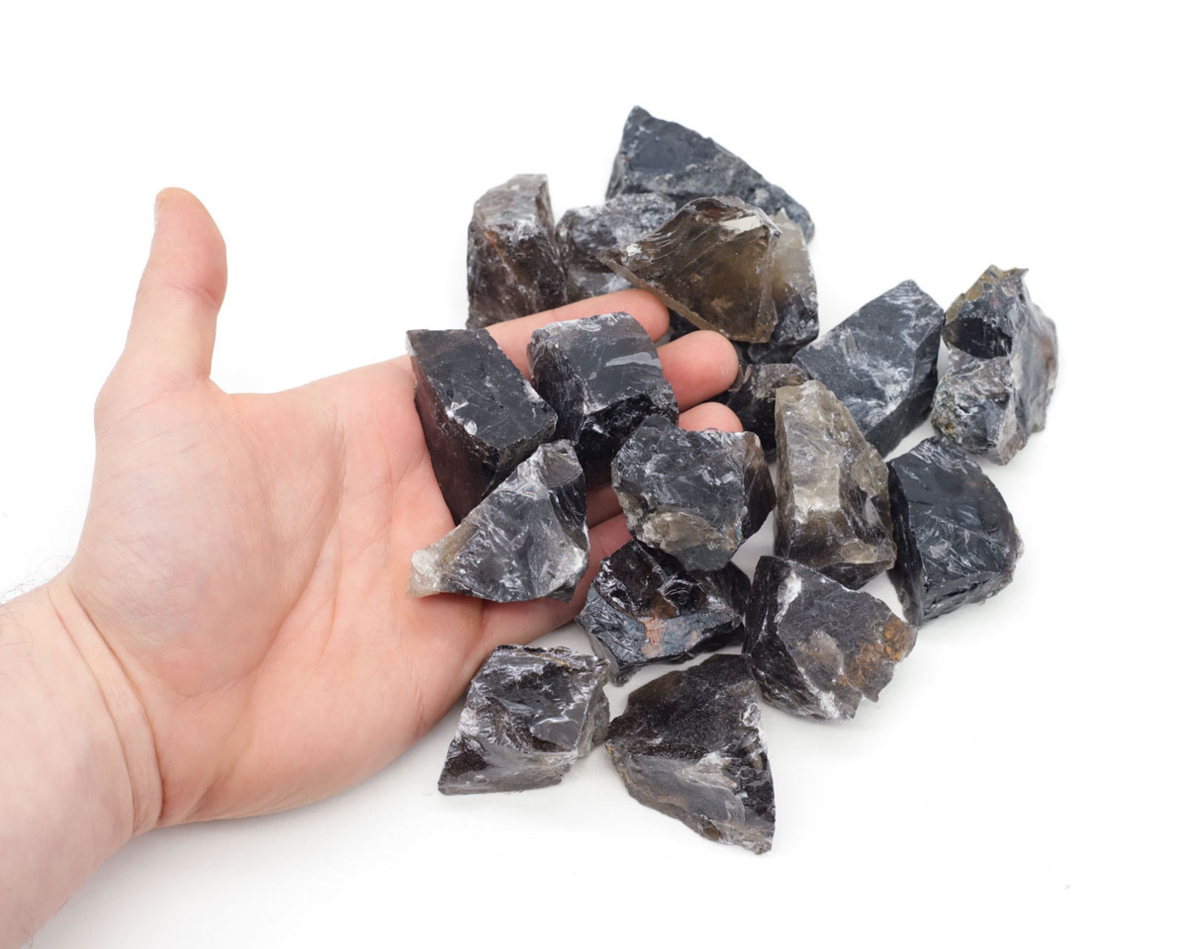 Kwarc dymny surowy 34-50g