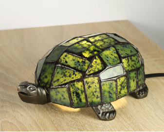 Lampa żółw z serpentynu