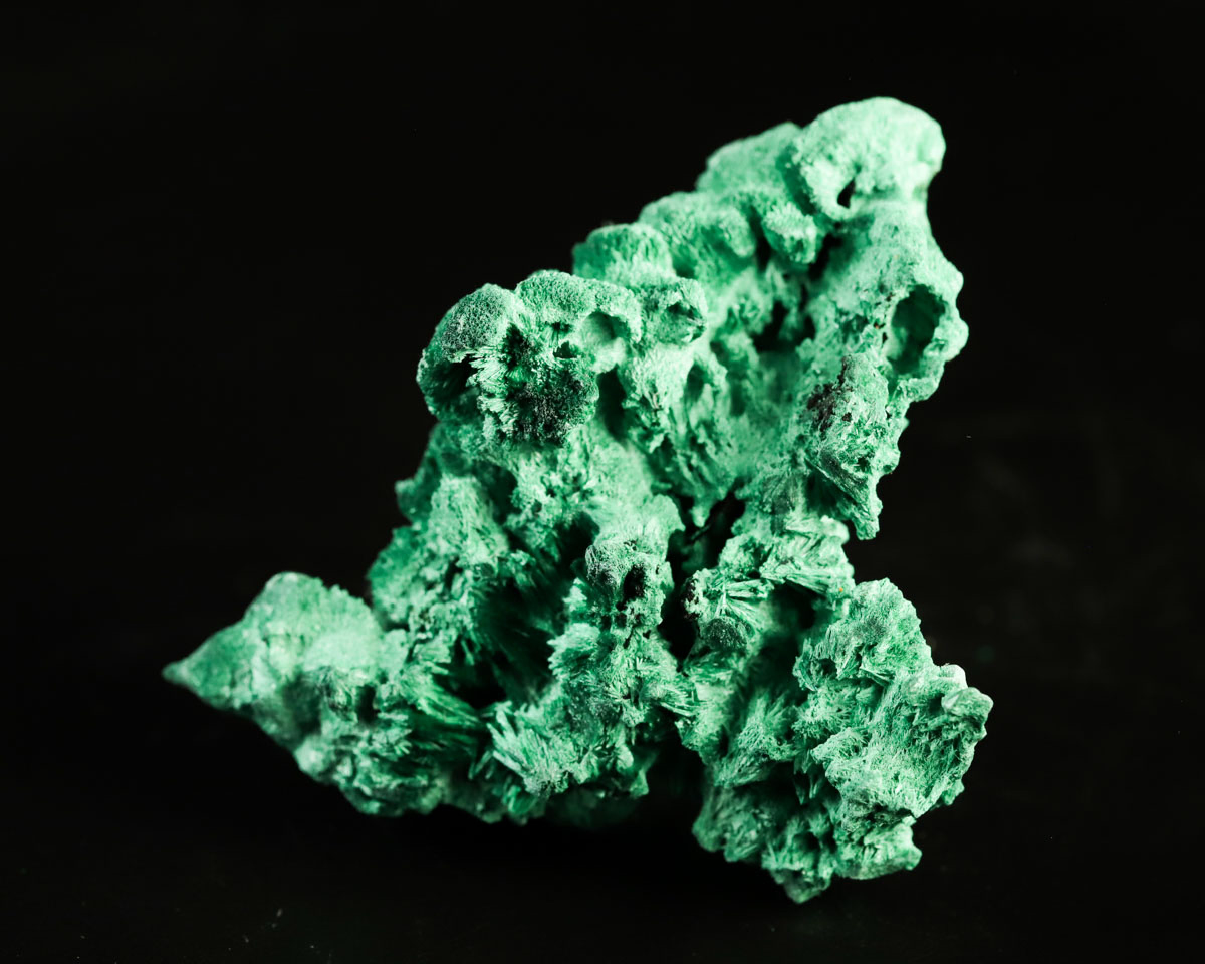 Malachit włóknisty