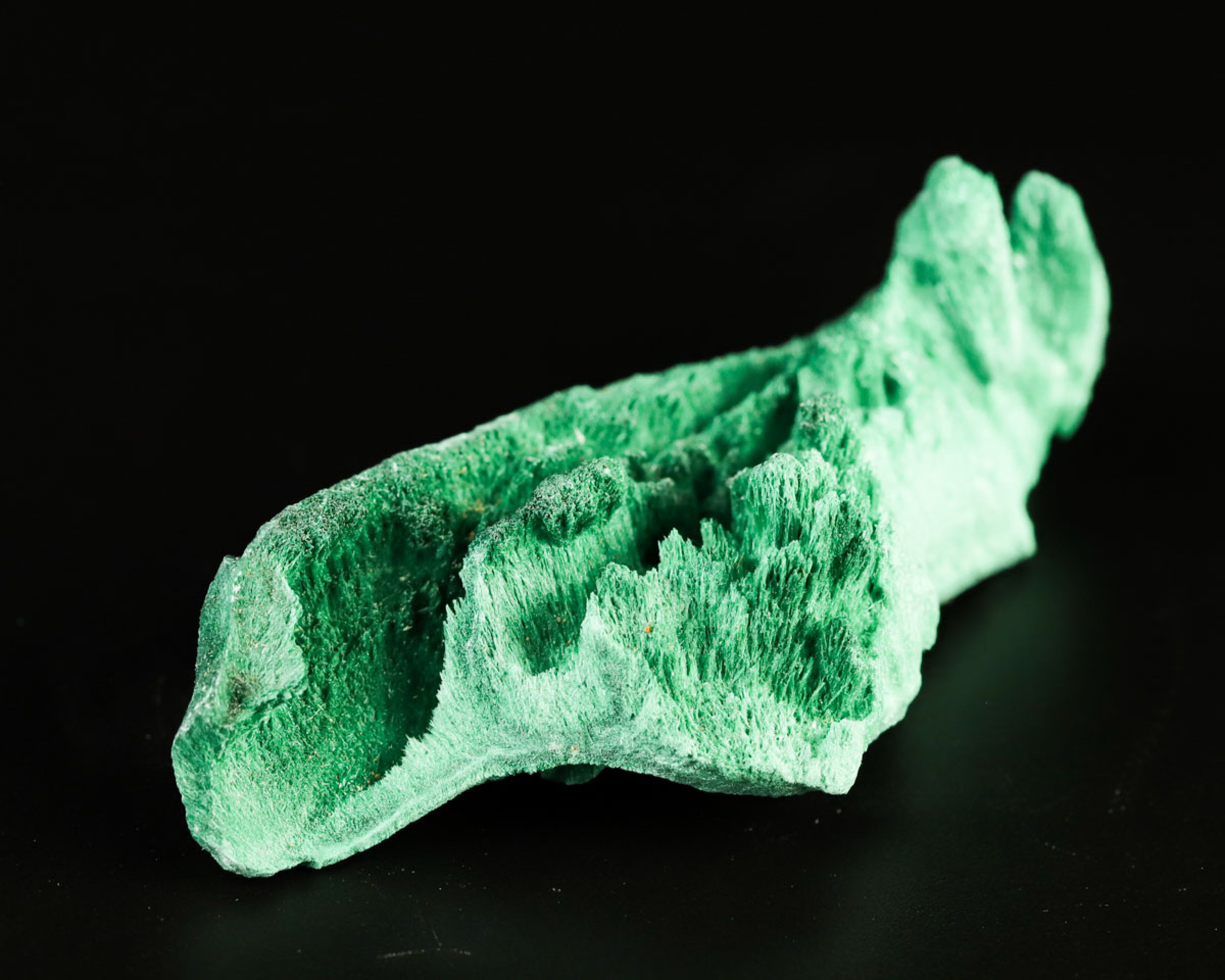 Malachit włóknisty