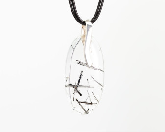 Kwarc z Turmalinem na AG925