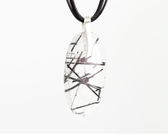 Kwarc z Turmalinem na AG925